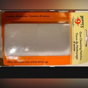 Gun tissues for cleaning .38 to .45 caliber guns patches contains 40 pieces